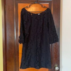 Muse black dress with lacy flower pattern!